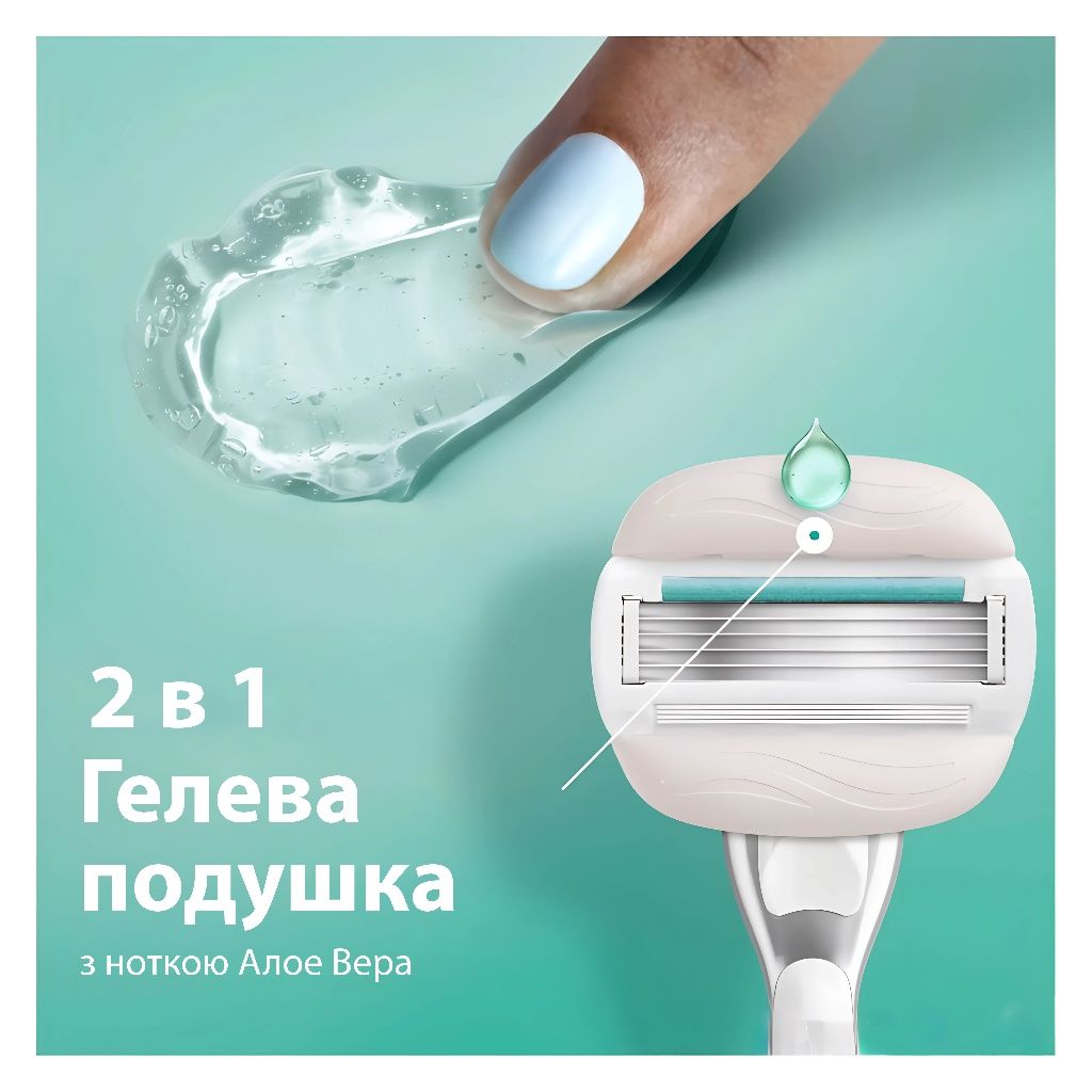 4 шт Gillette Venus PRO ComfortGlide Sensitive (з подушечками Olay)