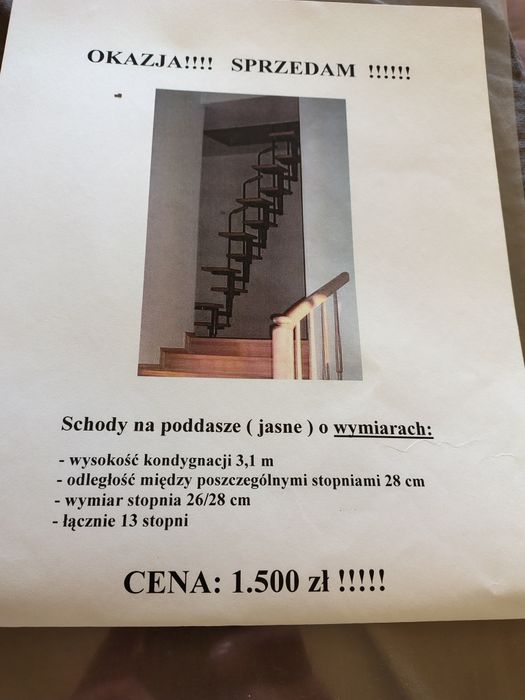 Schody  na poddasze .