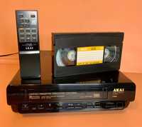 Пишущий Японский видео плеер Akai VS-R9EM, VHS, пульт ДУ, в идеальном.