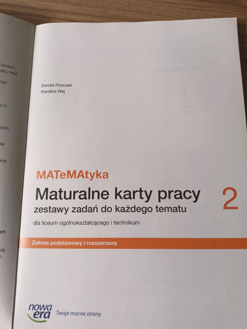 Maturalne karty pracy matematyka Nowa era 2