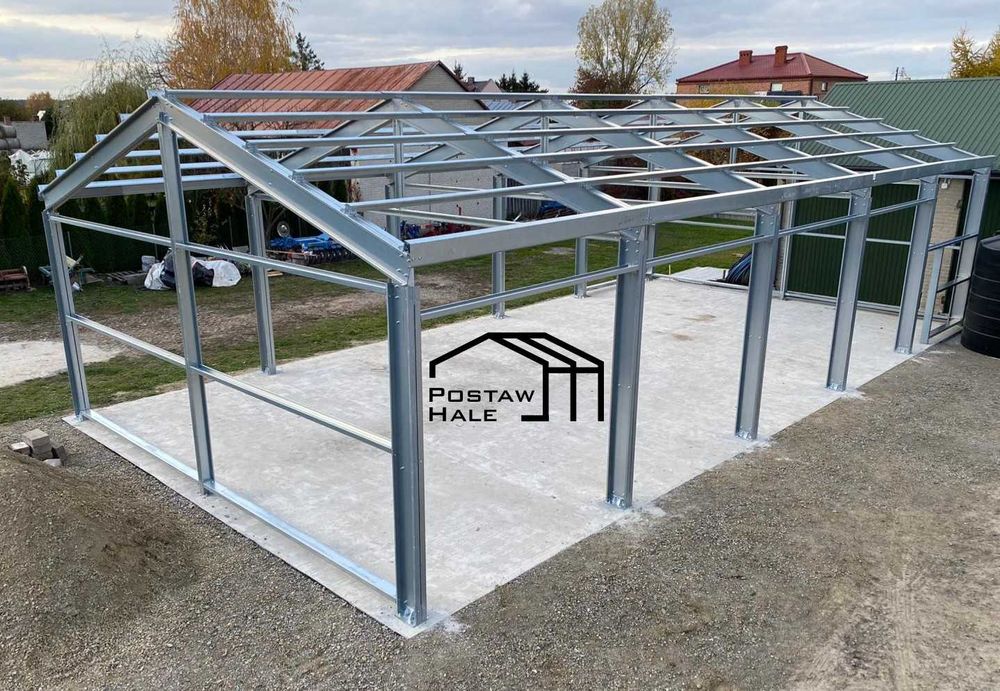 Hala stalowa OCYNKOWANA blaszana 30x12x5 wiata garaż NOWA postawhale