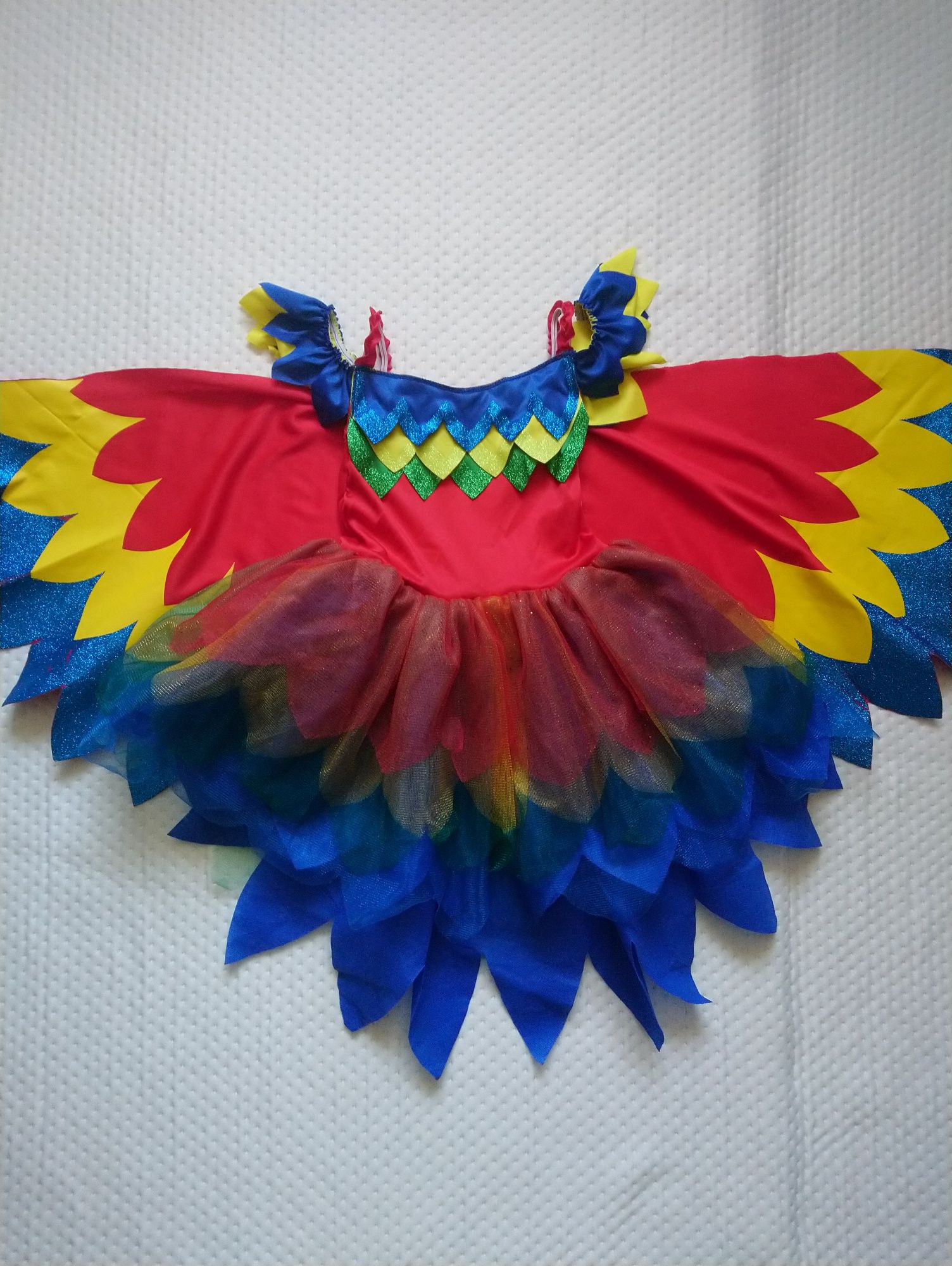 Карнавальна сукня Папуга Жар Птиця Pretty Parrot Fairy 5-6 з крилами