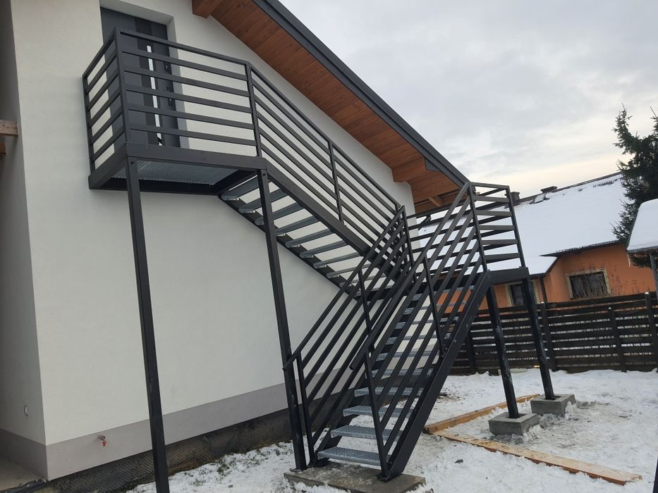 Schody stalowe zewnętrzne ocynk ogniowy