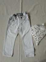 Jasne jeansy z regulacją w pasie 98 H&M