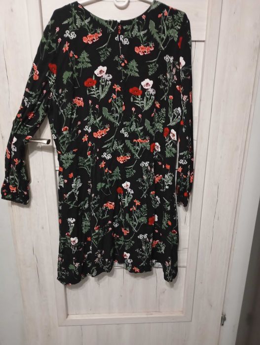 Sukienka damska zwiewna xxl w kwiaty