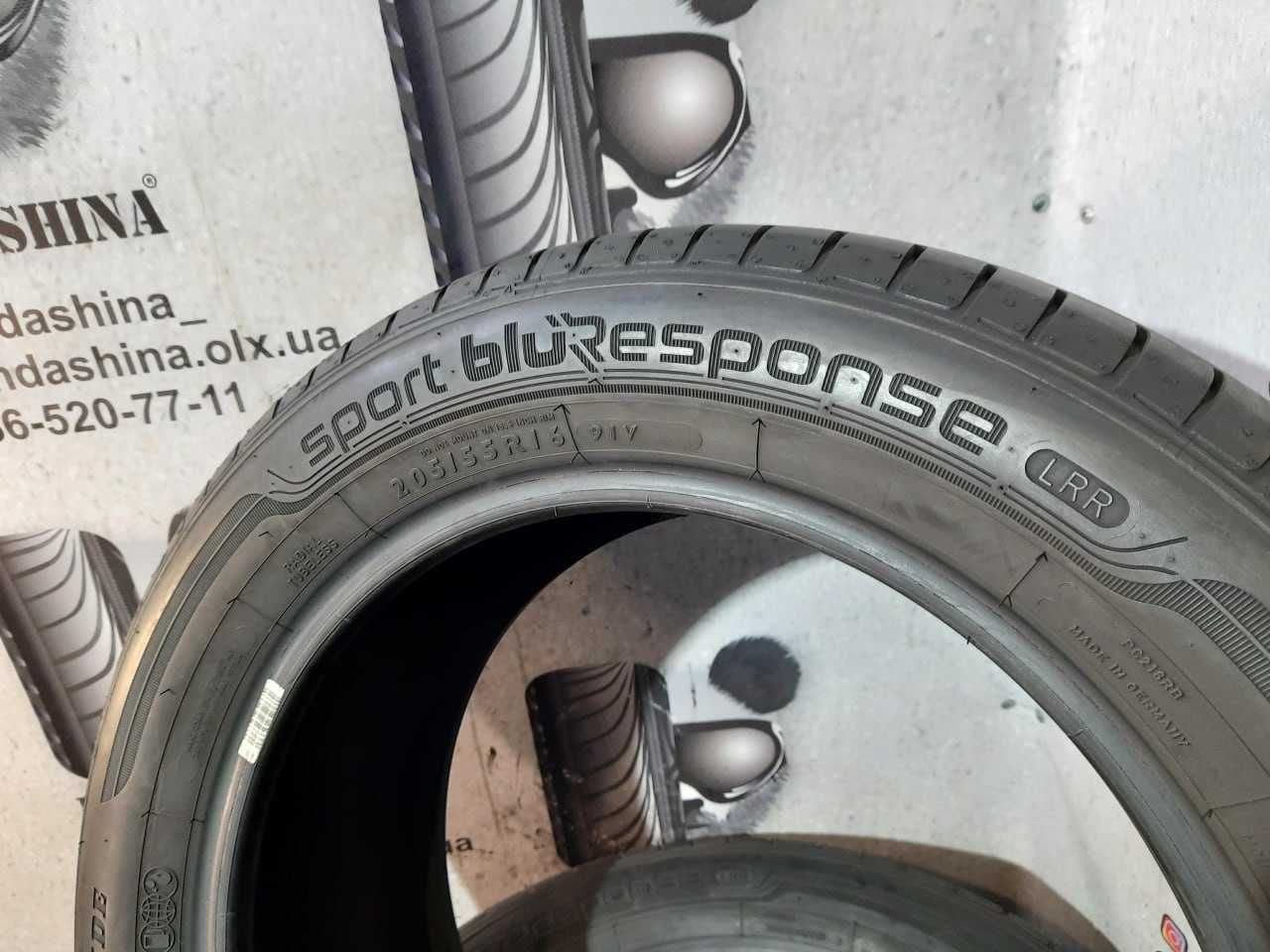 Шини 7мм 205/55 R16 DUNLOP SportBluResponse LRR б/в Літо склад