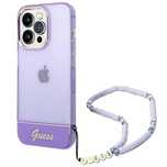 Etui Guess Translucent Pearl Strap na iPhone 14 Pro Max - fioletowe
