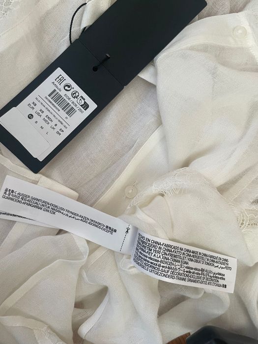 Massimo Dutti nowa bluzka koszula zdobiona koronka biała