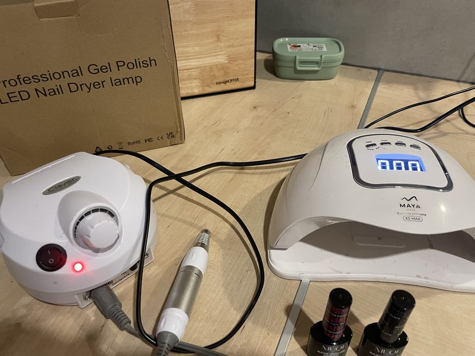 Frezarka lampa uv do paznokci zestaw