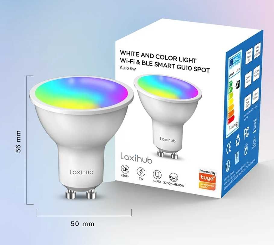 Żarówka LED GU10 Wifi/BT TUYA Smarthome 2szt zestaw HIT S26