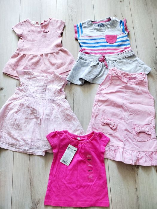 Sukienki koszulka niemowlęce dla dziewczynki 68/74 Zara Cool Club Smyk