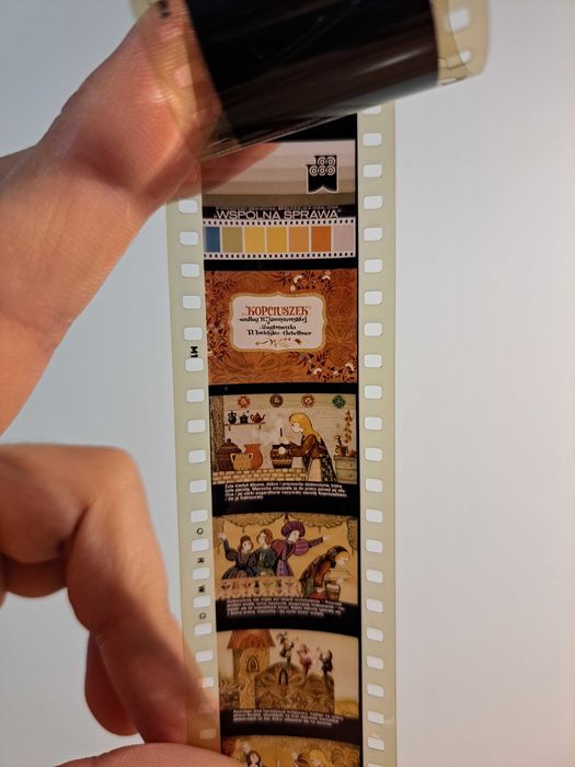 KOPCIUSZEK bajka na rzutnik projektor diaskop PRL