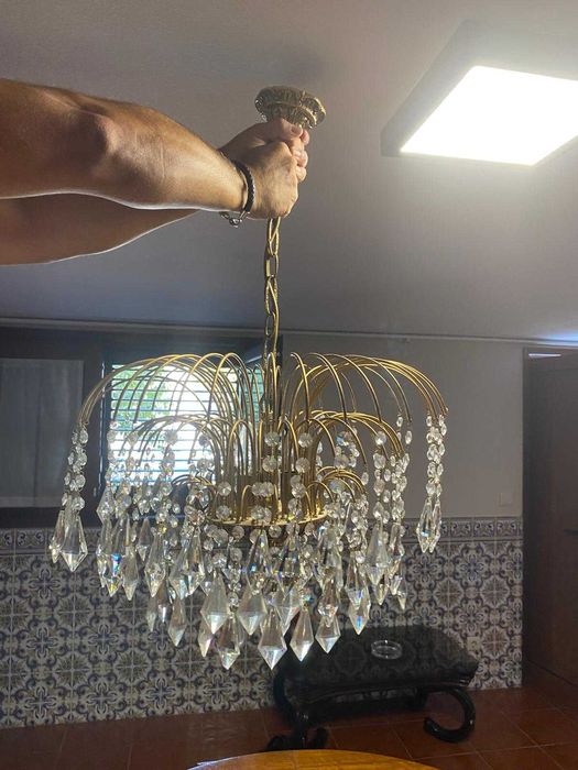Candeeiro de teto em Cristal (1)