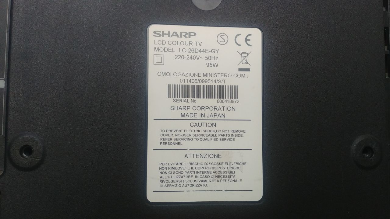 Телевизор SHARP LC 26D44E
