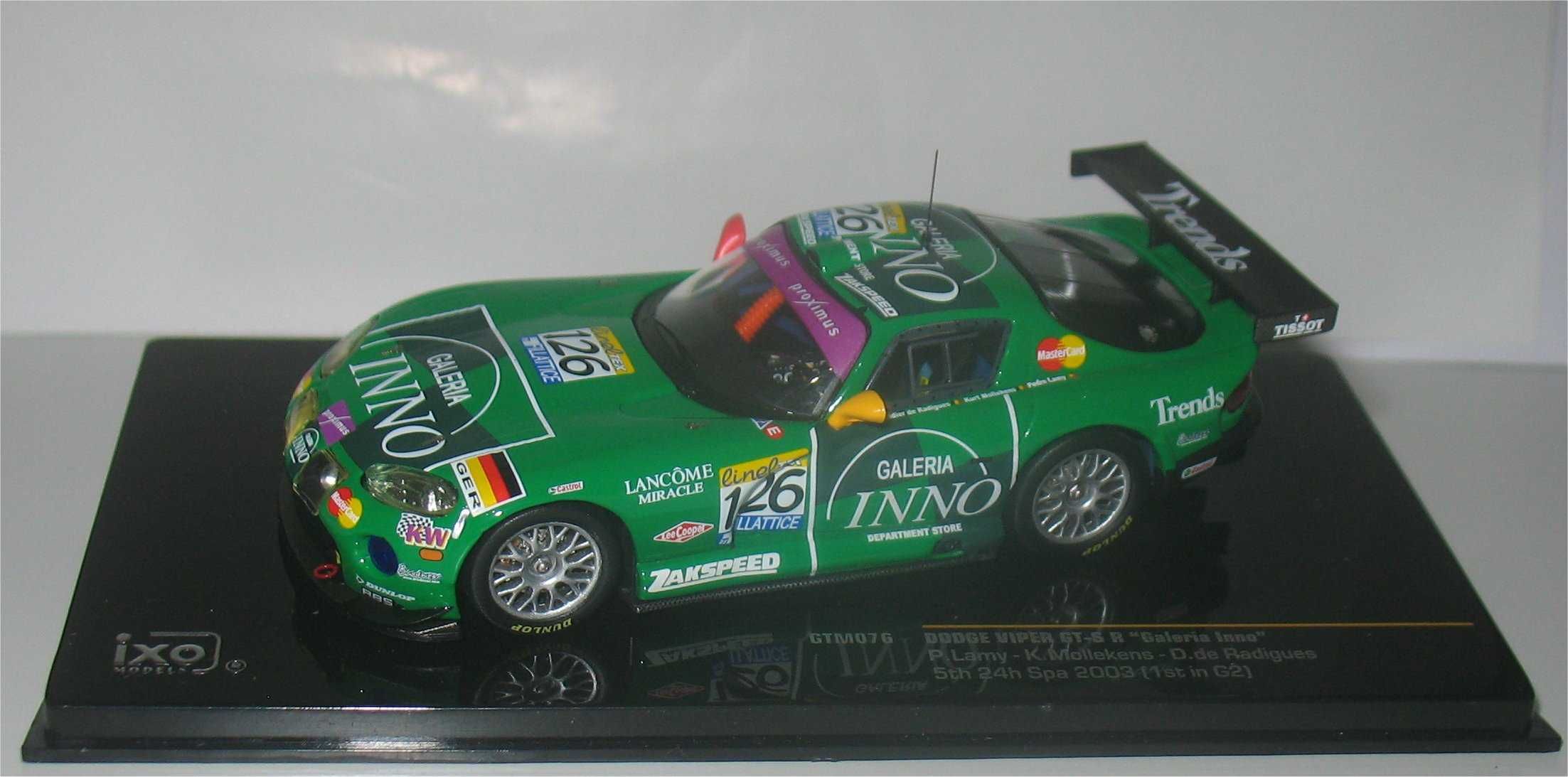 Ixo - Dodge Viper GTS-R - 5º 24 Horas de Spa 2003 - Pedro Lamy