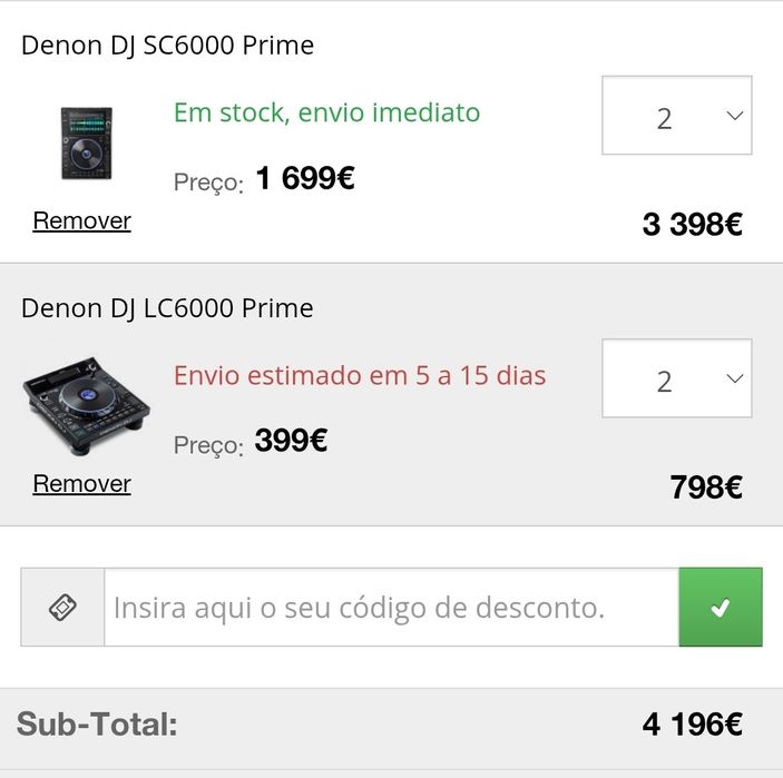 2 denon sc6000 e 2 denon lc6000