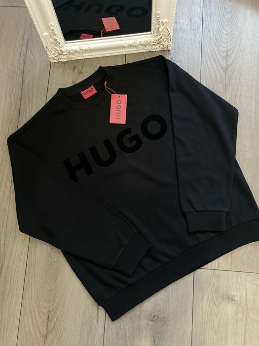 Світшот Hugo Boss, чоловічий світшот хуго бос, чорна кофта