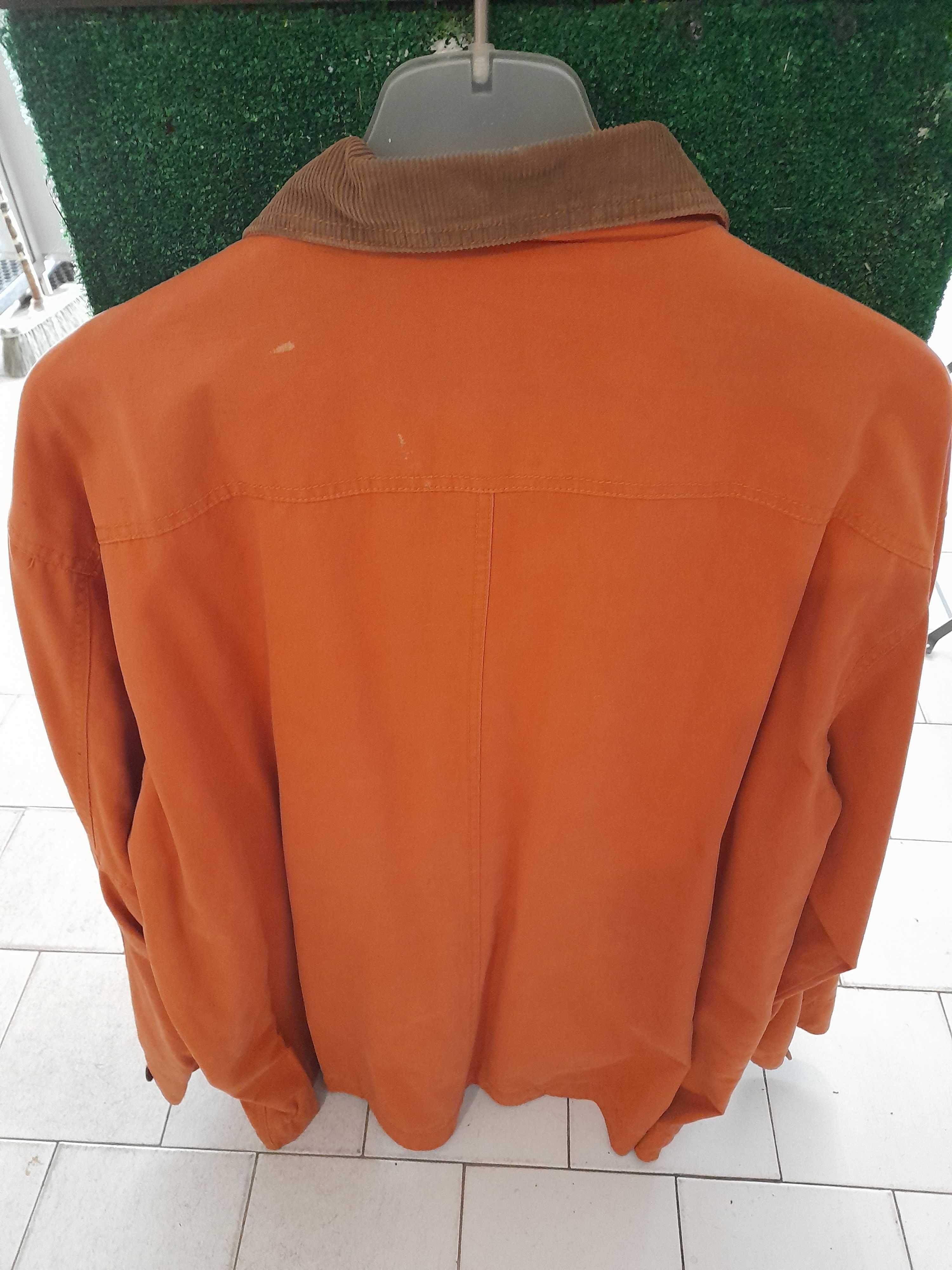 Casaco Coronel tapioca laranja forro branco e gola  bombazine usado XL