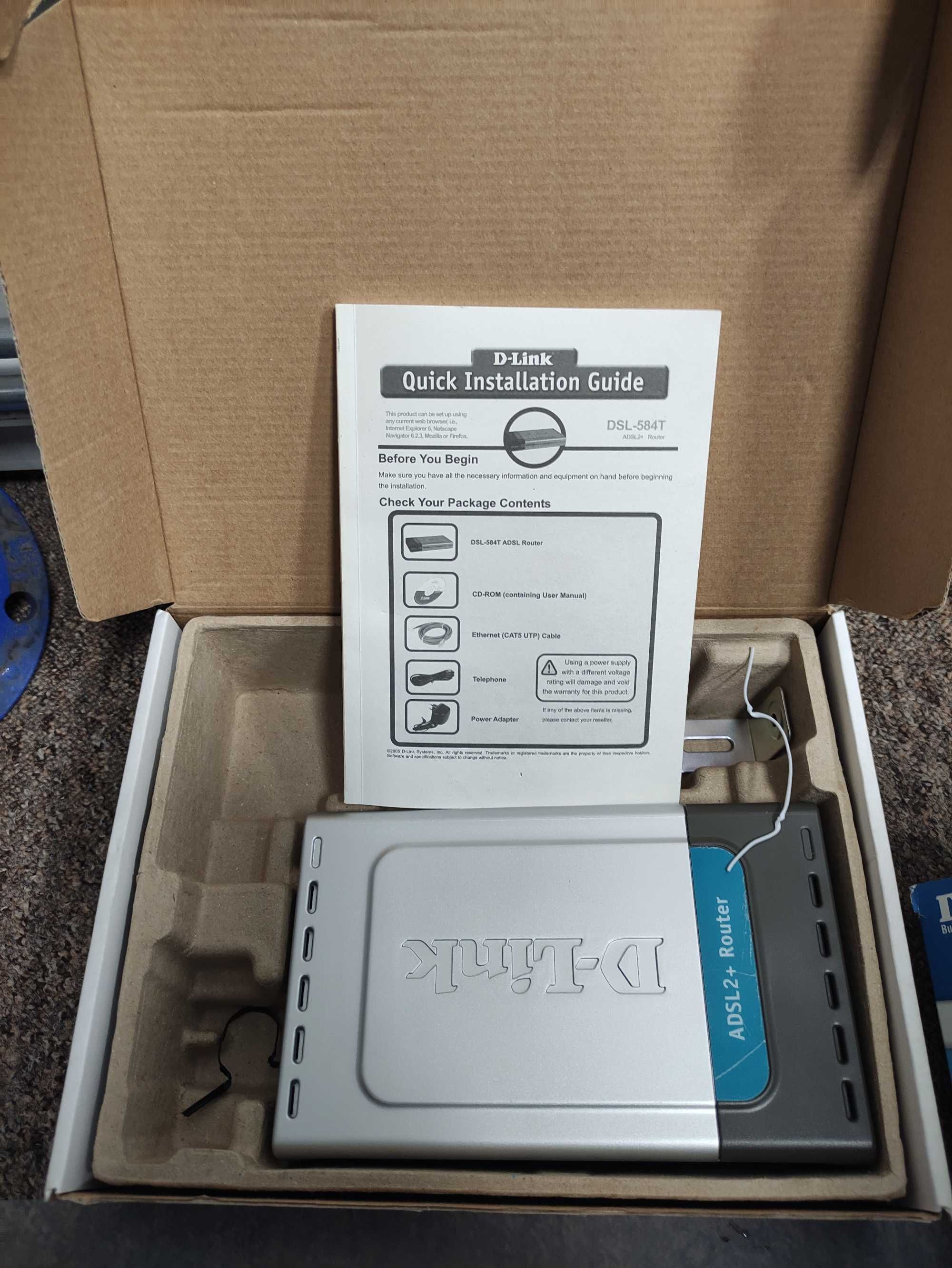 Ruter D-Link + switch D-Link