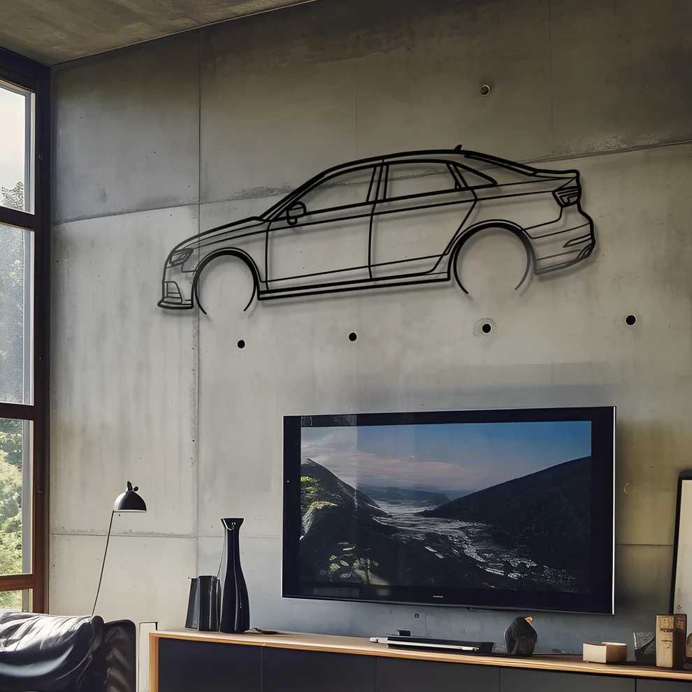Декоративне панно на стіну машина Audi A3 Sedan S-Line 76см