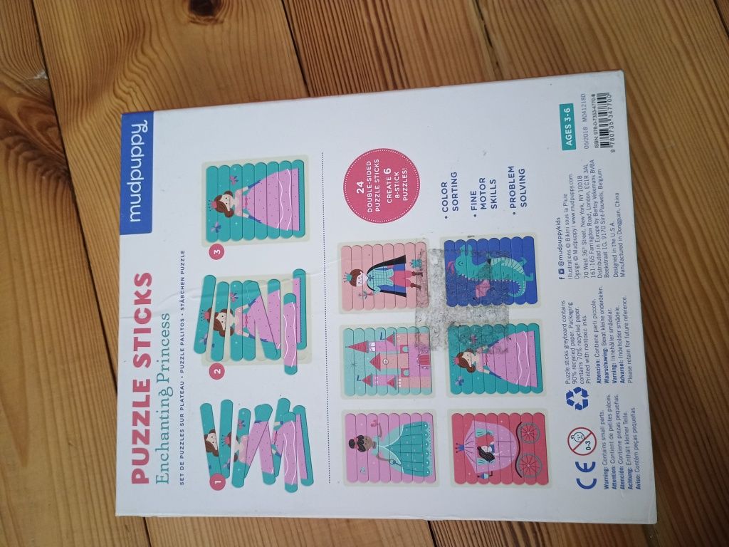 Puzzle Mudpuppy Siticks Księżniczki patyczki 24 elementy