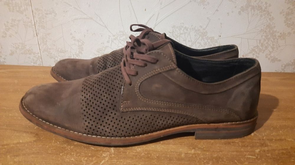 Туфли мужские кожа MIDA р.40, замш р.45.