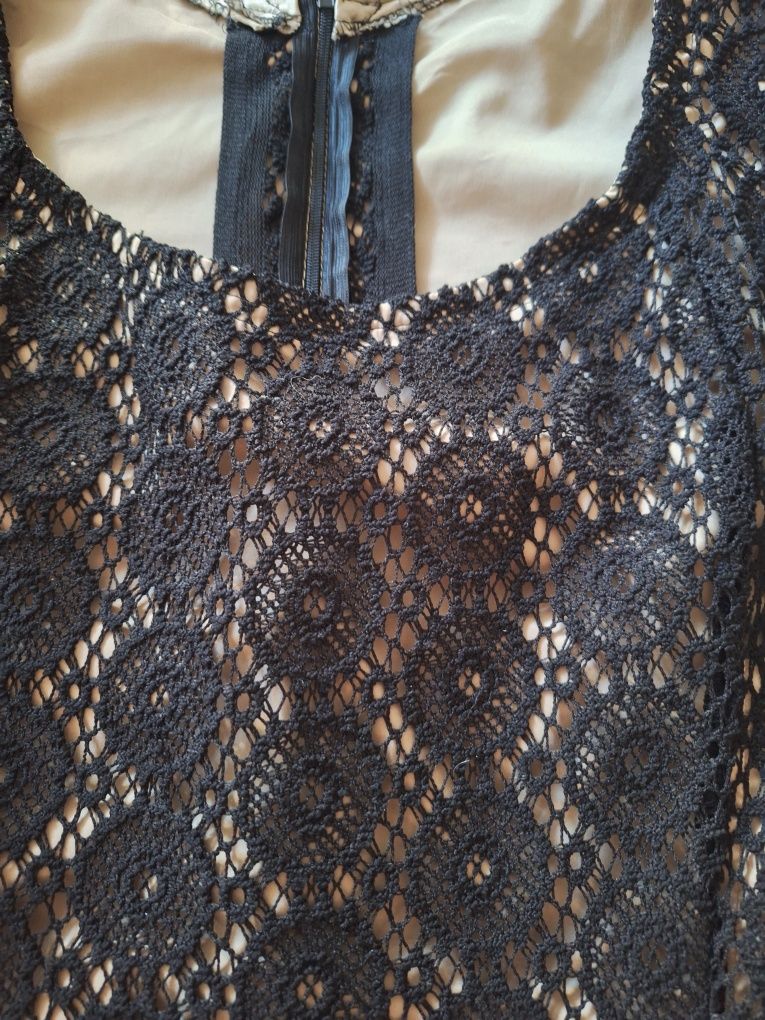 Czarna sukienka z koronki rozmiar 48/50, 4XL/5XL