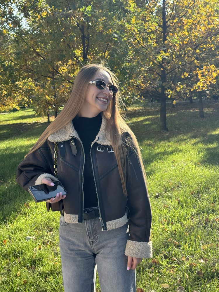 Дублянка ZARA коричнева