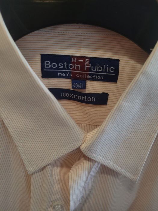 Koszula elegancka Boston Public rozmiar 40/41 kolor łososiowy Bawełna