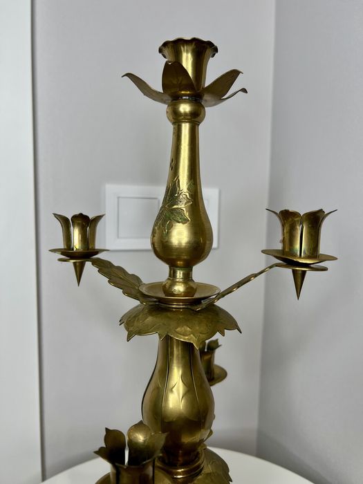 Подсвечник латунь канделябр декор