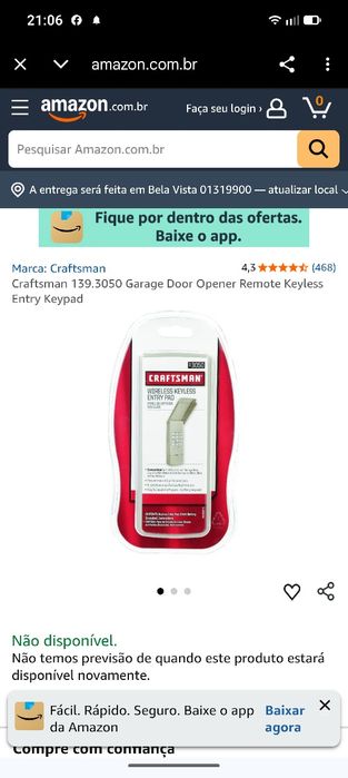 Sistema de entrada sem controle remoto