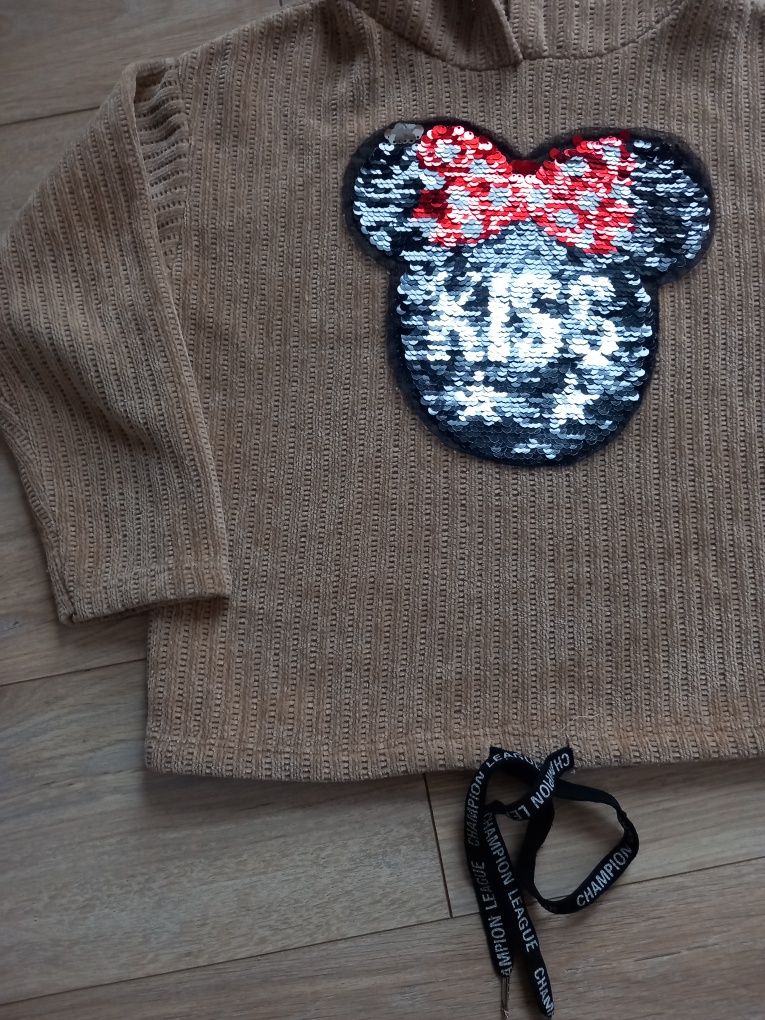 Bluza dla dziewczynki z cekinami Minnie 134