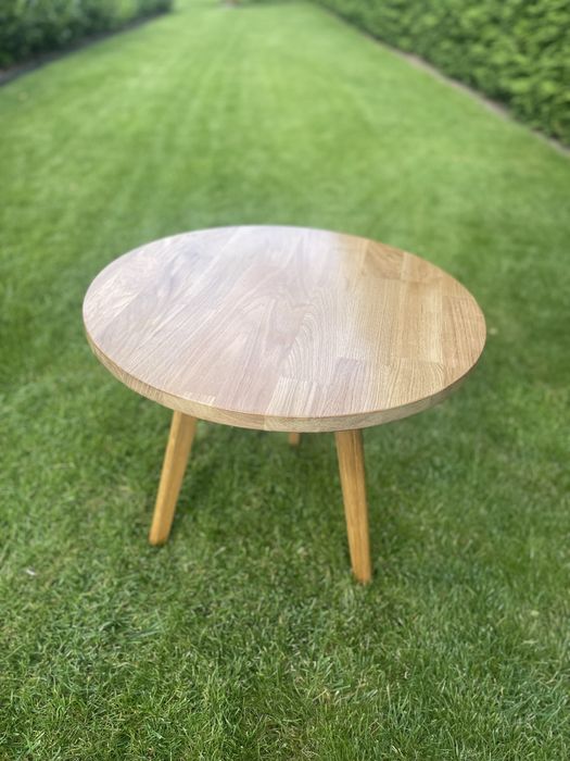 Unikalny stolik kawowy- lity dąb, ręczna robota