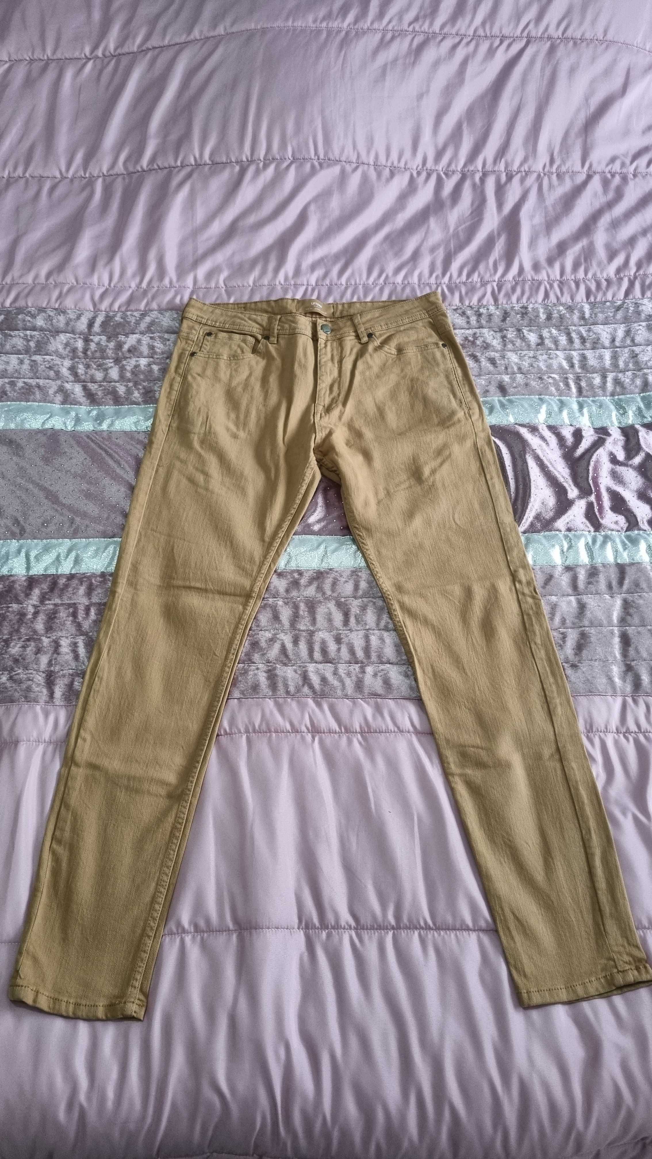 Calça de ganga camel // LEFTIES