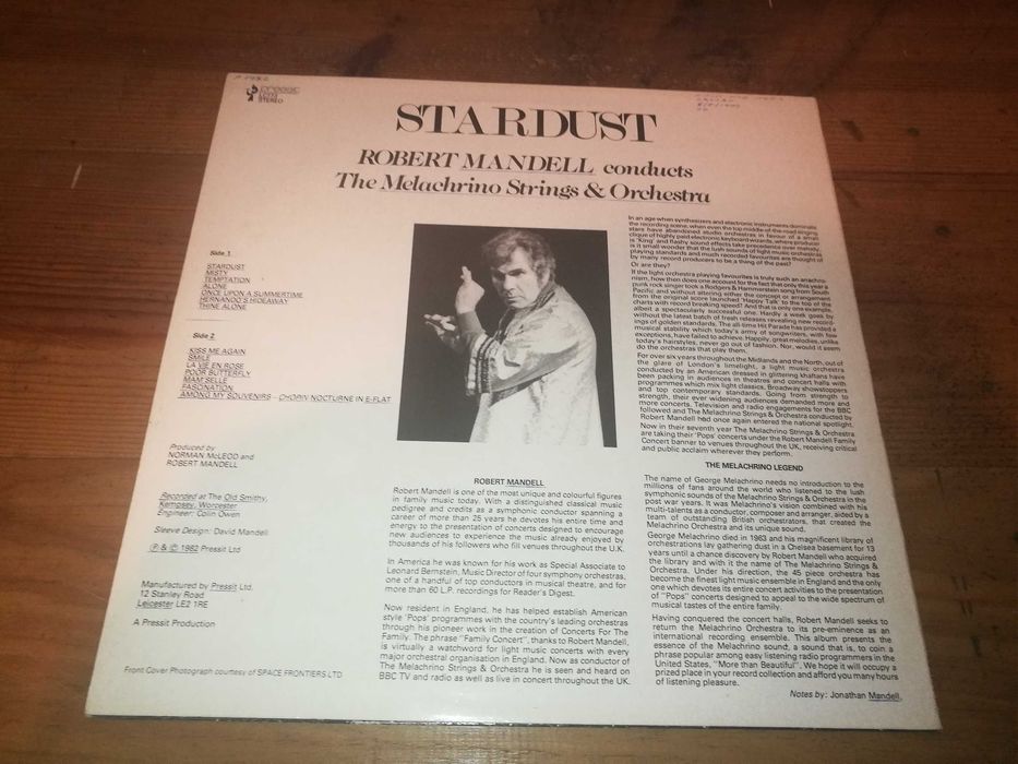 Robert Mandel Conducts The Malachrino Strings & Orchestra- Stardust LP