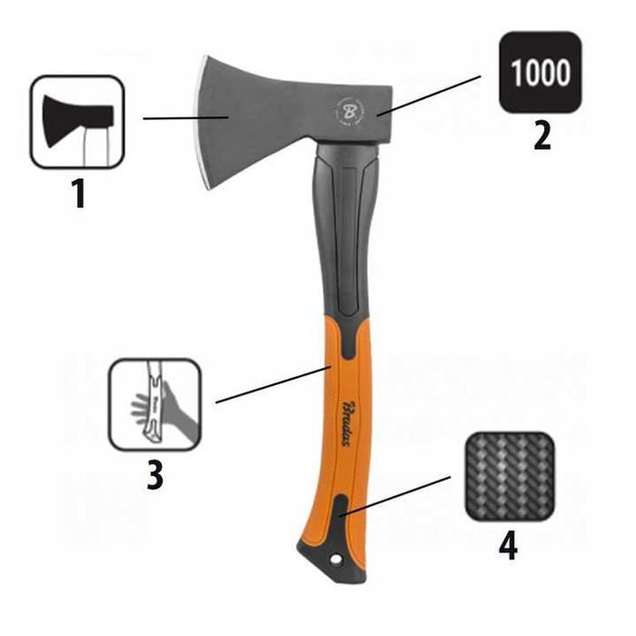 Siekiera Bradas uniwersalna do łupania drewna  (01) , 41 cm
