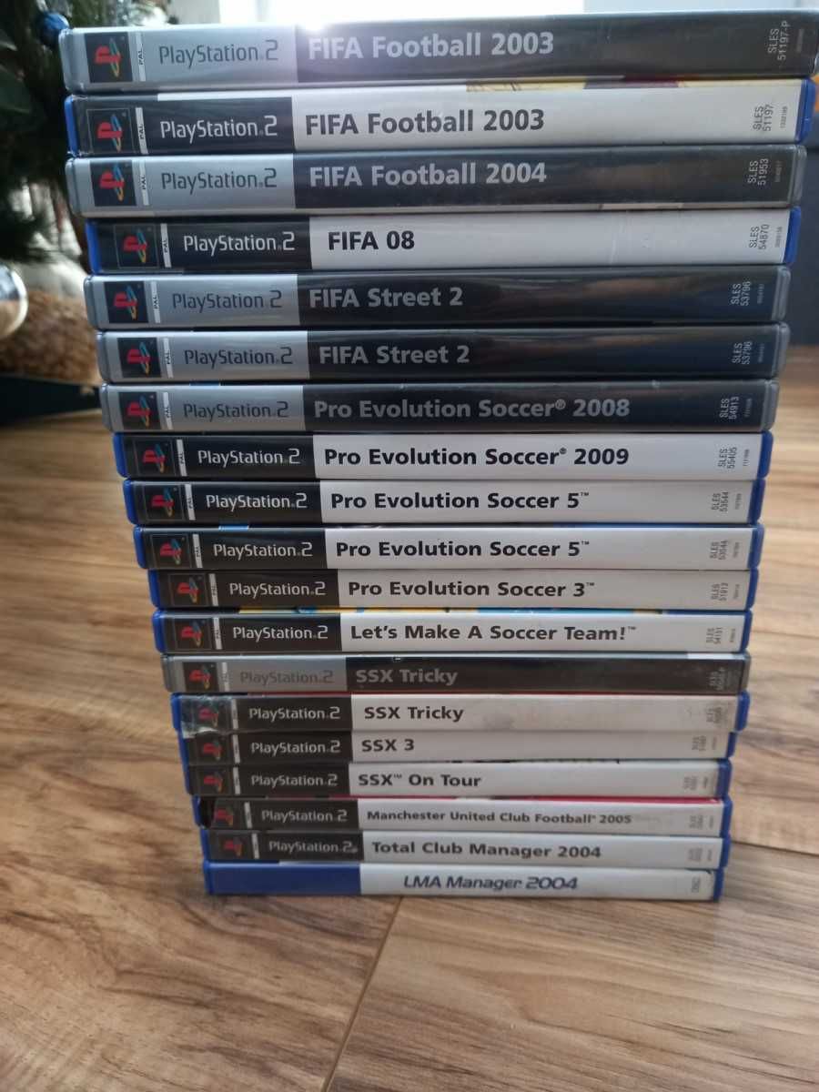 PS2, zestaw gier sportowych, Fifa, PES(Pro Evolution Soccer)