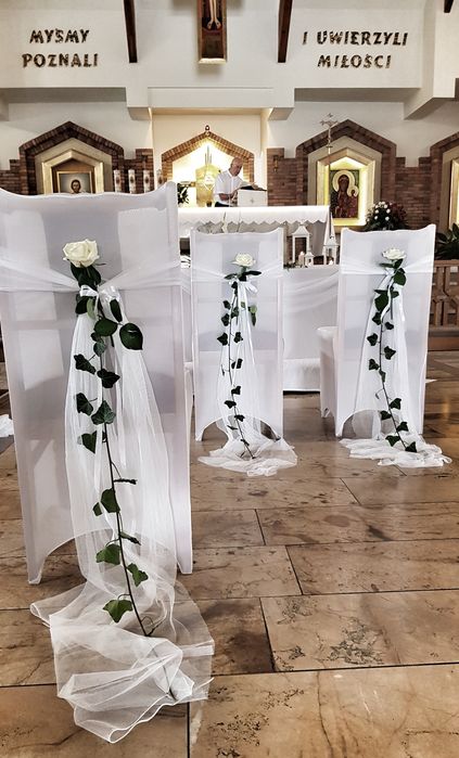 dekoracja kościoła ślub komunia sala weselna