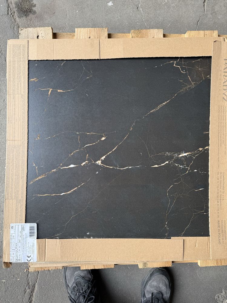 Płytki Gres Szkl. 59,8 X 59,8 CARRASTONE BLACK mat 60 X 60 C.PARADYŻ
