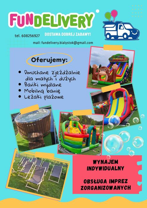 Leżaki plażowe, stoliki skrzynki - wynajem