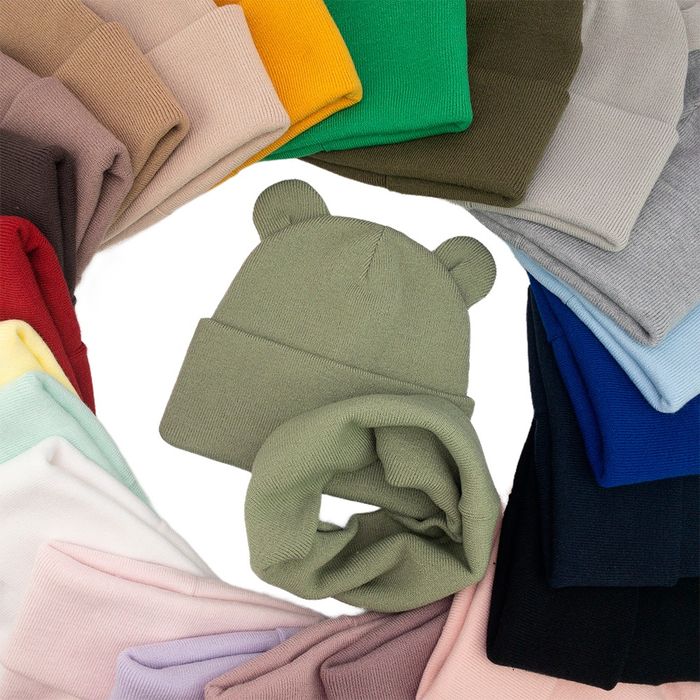 Нові зимові шапки і комплекти з бафом / шарфом на дівчат розпродаж