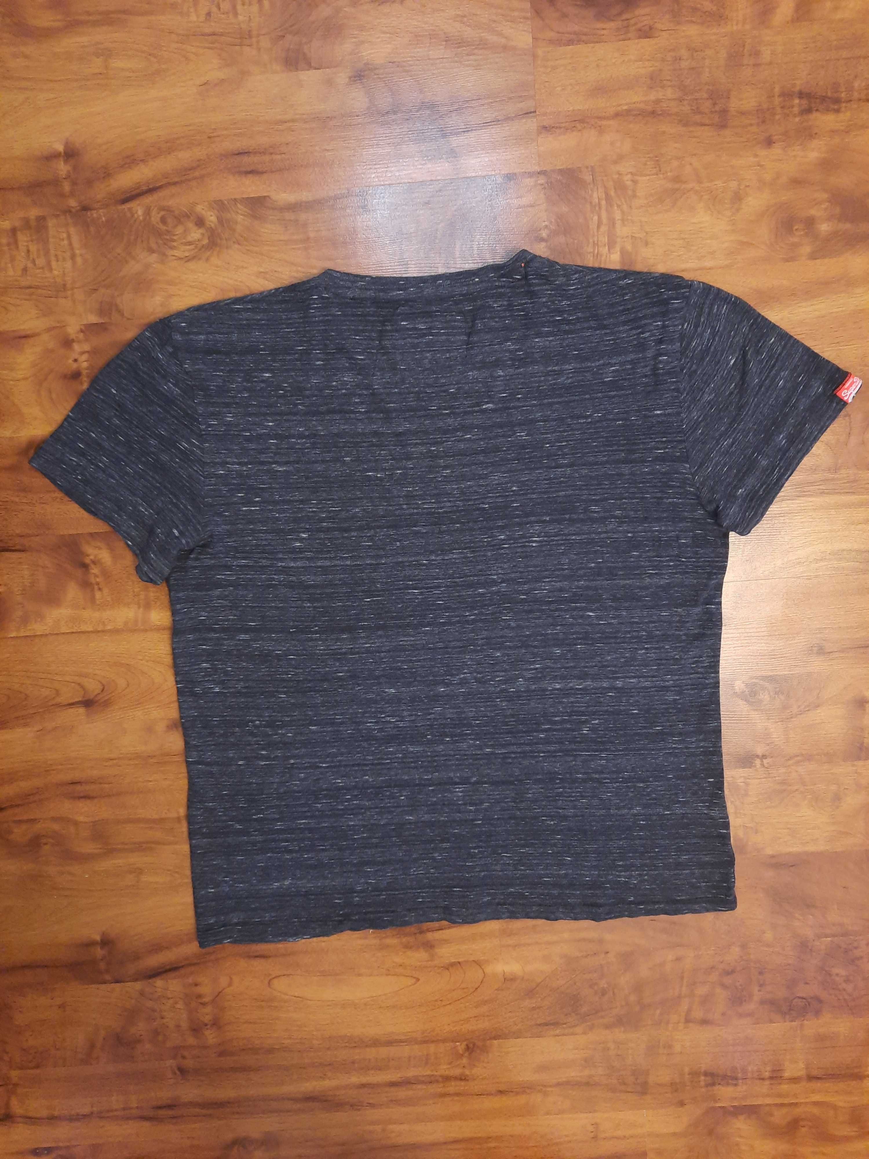 Koszulka bawełniana szara tshirt Superdry rozmiar XL