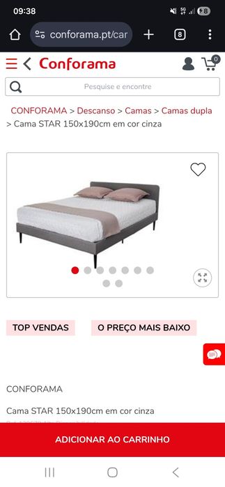 Cama de casal em bom estado
