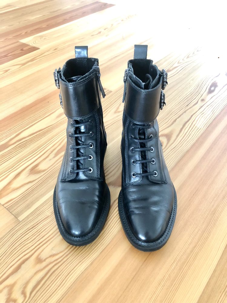 Botas de pele Zara