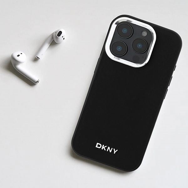 Etui DKNY Plain Logo MagSafe na iPhone 14 Pro Max - czarne