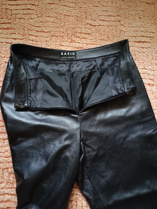 Штаны, брюки кожаные р.46