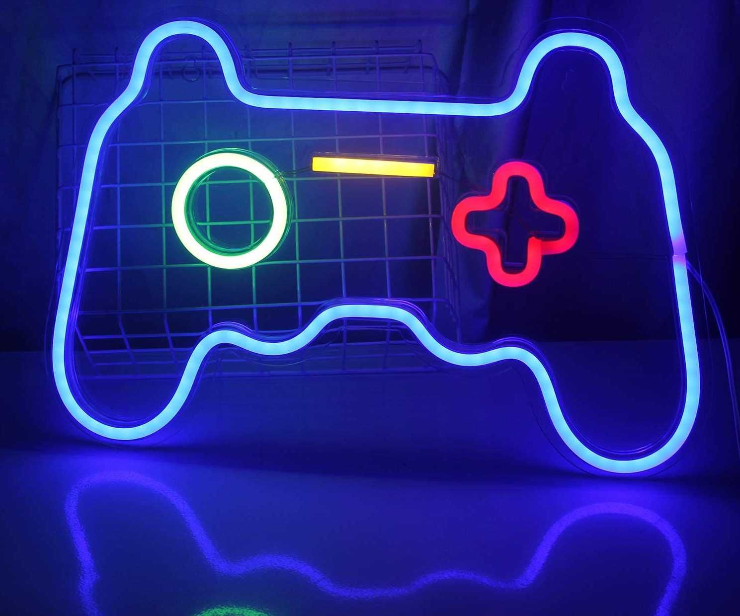 Sinal Luminoso Acrílico Néon LED - Comando Gaming - Decoração Néon LED