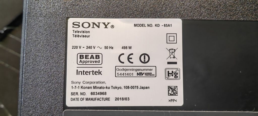 Телевізор Sony KD65A1/65"