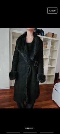 100% real sheep fur shearling coat winter long