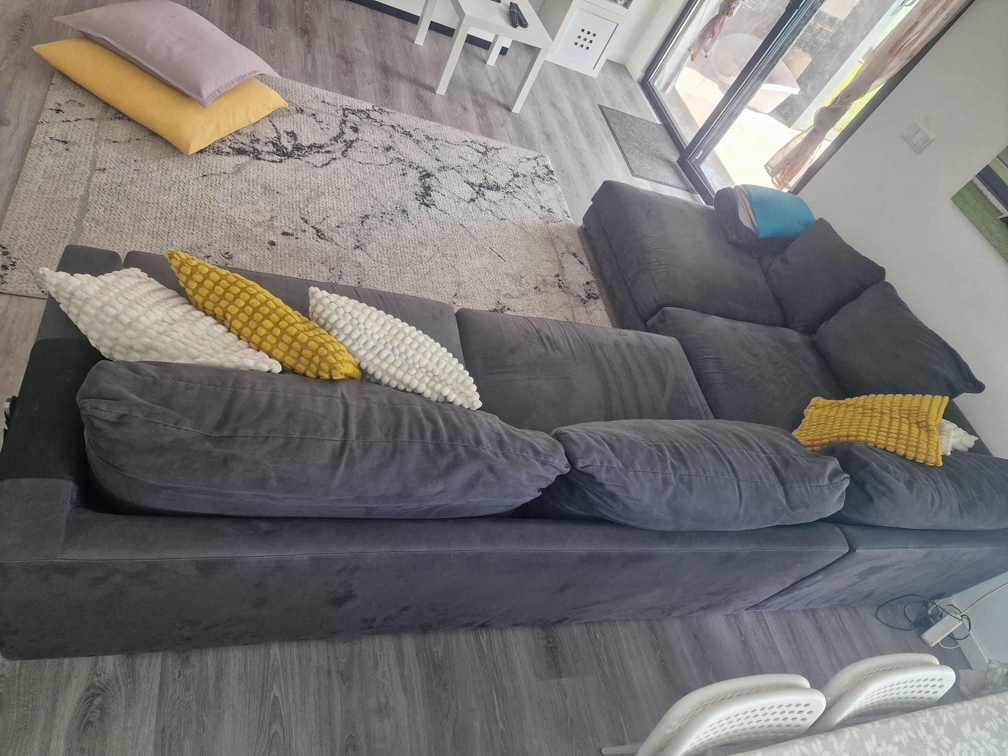 Sofá chaise-longue de 5 lugares